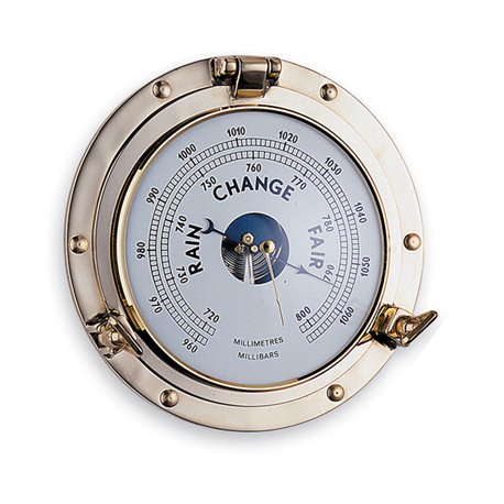 Barometer set into porthole