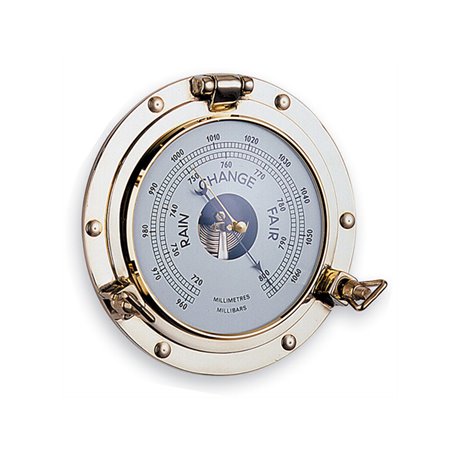 Barometer set into porthole