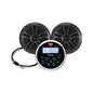 Stereo Pack, Round, w/6.5" Blk Spkrs+Ant