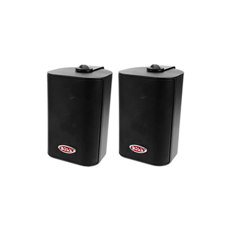 Box Speakers, 4" 3-Way, 200 Watt, Black