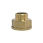 Brass coupling with M reduced F