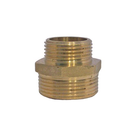 Brass reducing male nipple "M"