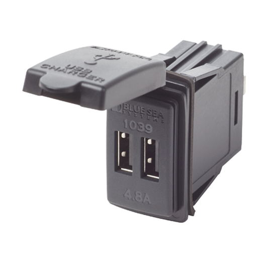 12/24VDC Dual USB Outlet, Switch Mount