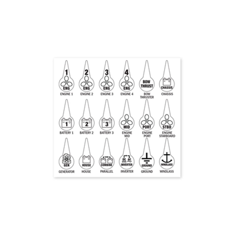 Label Kit, Battery Switch Icons