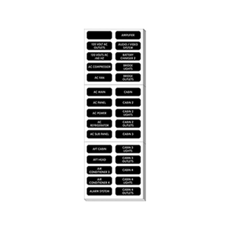 Label Kit, AC Panel, 120 Large Format