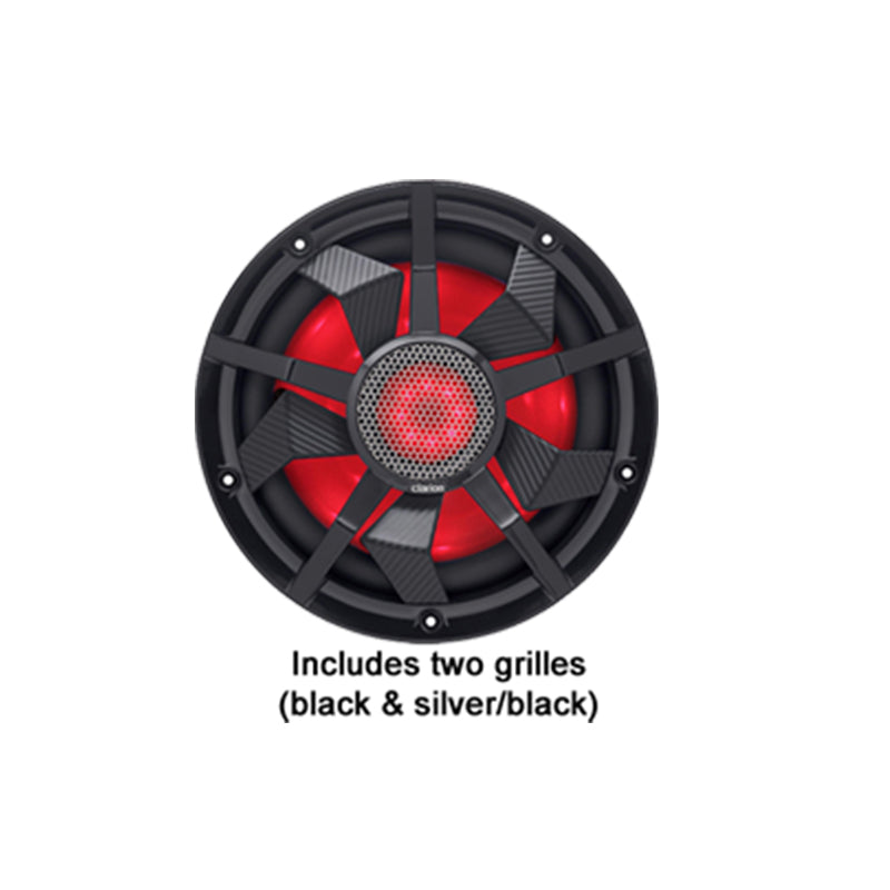 Subwoofer, 10" w/LED, Silver+Black