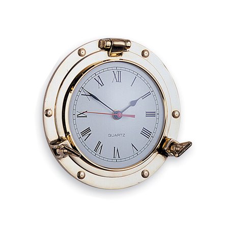 Clock set into porthole