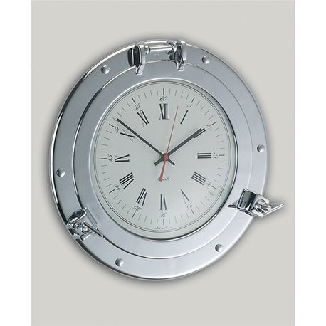Clock set into porthole