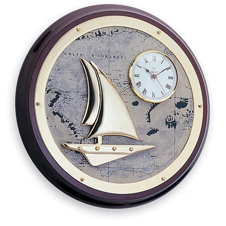 Clock with galleon