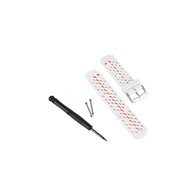 White/Orange Watch Band
