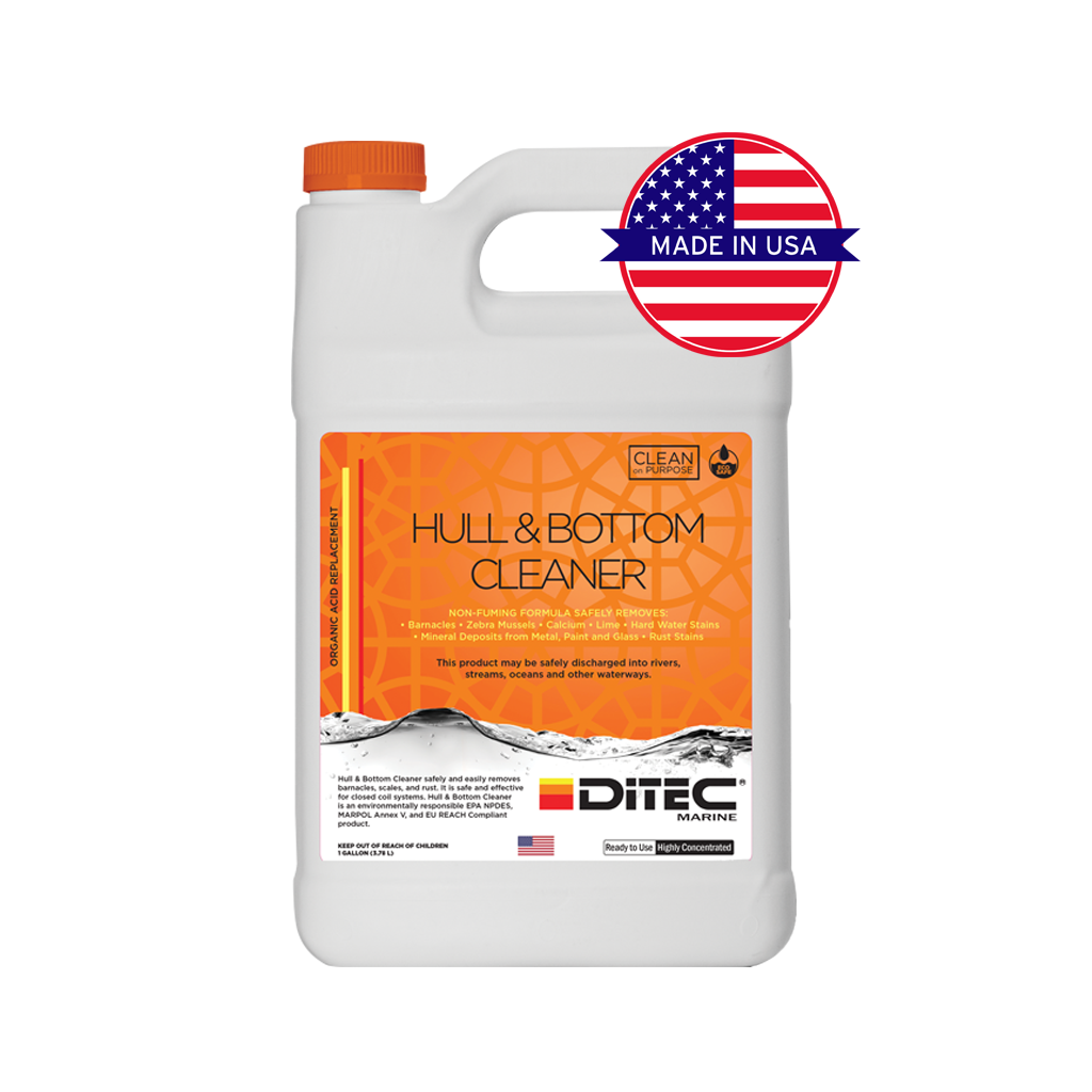 HULL & BOTTOM CLEANER - Organic Acid Replacement, Removes Rust, Scales, Barnacles and Stains, 1 Gallon