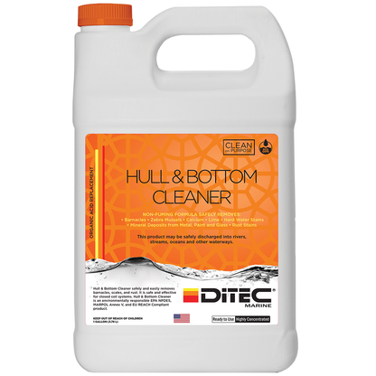 HULL & BOTTOM CLEANER - Organic Acid Replacement, Removes Rust, Scales, Barnacles and Stains, 1 Gallon