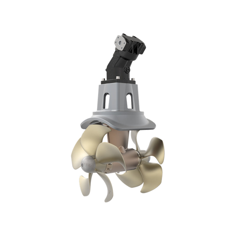 Thruster, Hydraulic, 700 kg thrust/412mm tunnel 56cc Piston motor, CR Bronze Q-props/oilfed leg