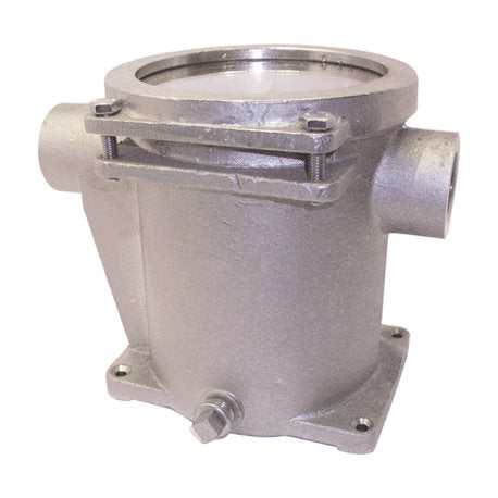 Nikel-plated brass water strainer hrizontal pattern