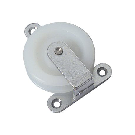 Nylon pulleys with brass support