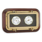 Opening porthole with barometer and clock
