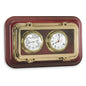 Opening porthole with barometer and clock
