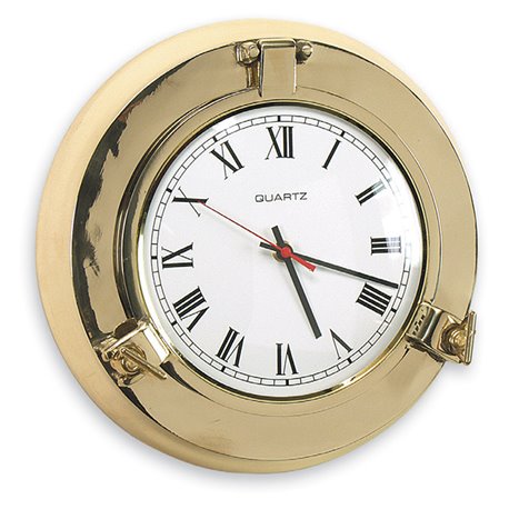 Opening porthole with clock