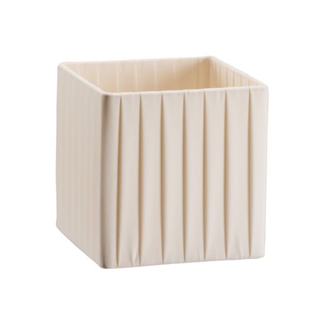 Pleated ivory lampshade