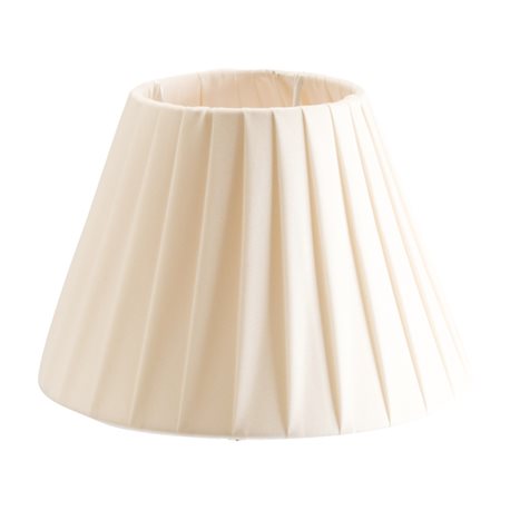 Pleated ivory lampshade