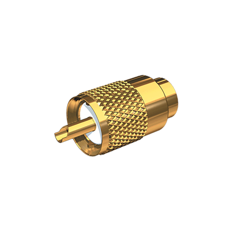 Gold Plated PL-259 Connector w/UG176