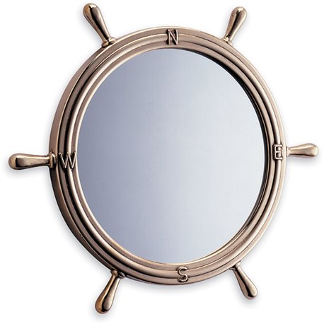 Ship's wheel mirror