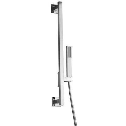 Sliding rail with hand shower